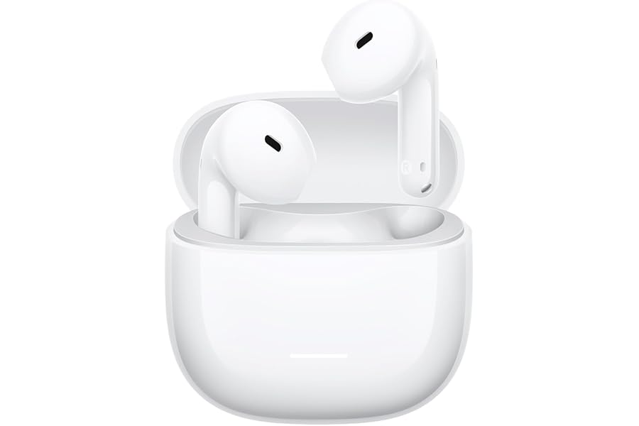 XIAOMI REDMI Buds 8 Active, Auriculares semiintraurales, 37 h, Blanco | Driver de titanio 14,2 mm, graves potentes, cone