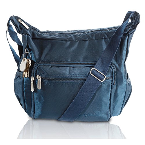 Suvelle Lightweight Hobo Travel Everyday Crossbody Bag Multi Pocket Shoulder Handbag 9020