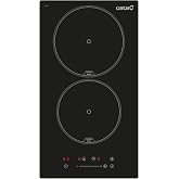 CATA ISB 3102 BK Induction Hob, 2 Cooking Zones, Sliding Touch Control, Acoustic Alerter, 9 Adjustable Power Levels + Booster