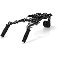 TILTA Camera Shoulder Rig with Dual Rosette Handgrip, Dual Quick Release Baseplate and Soft Velcro Shoulder Pad, Lightweight Video Film Making System Kit for DSLR Camera and Camcorder TA-LSR-B