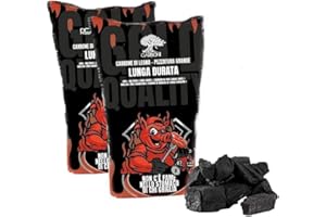 Virsus Carbone di Legna 2 Sacchi da 9 kg Netti di Puro Carbone Vegetale per Barbecue, Carbone di legna 100%, Combustibile Ecologico, Naturale, Grill, Grigliata o Barbecue da Tavolo (18Kg)