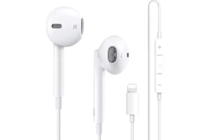 JUNWOLF In-Ear Kopfhörer für iPhone, Kopfhörer HiFi Audio Stereo, mit Mikrofon und Lautstärkeregler, kompatibel mit iPhone 14/14 Pro/14 Pro Max/14 Plus/13/13 Pro/12 Pro Max/12 Mini/SE/11/X/XS Max/XR/8/7 Plus