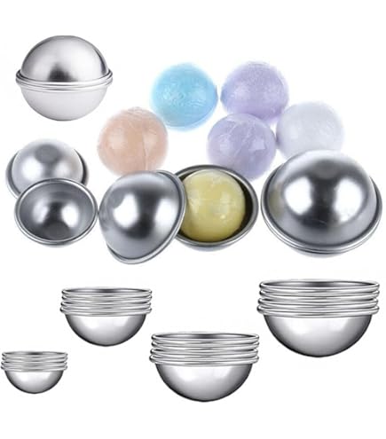 12-delig set DIY metalen badbommenvormen in 1 maat, 24 stuks