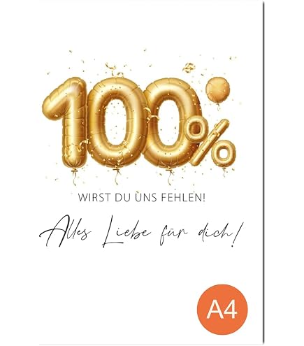 Abschiedskarte Für Kollegen – A4 XXL Format Mit Umschlag, Raketen-Motiv, Made In Germany