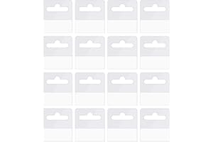 HLIWS 140 Pièces Onglets Suspendus AdhéSifs,transparent Plastique Les éTiquettes D'Affichage Se Pliantes pour Maison Magasin Affichage(50mm x 45mm)