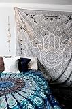 Hamsa Hand Tapestry Werfen indischen Hippie Tapisserie Wandbehang, Stadt Skizziert Hand Teppich, Städtische Tapisserie Wand-Dekor-Dorm Deco Bedding - 3