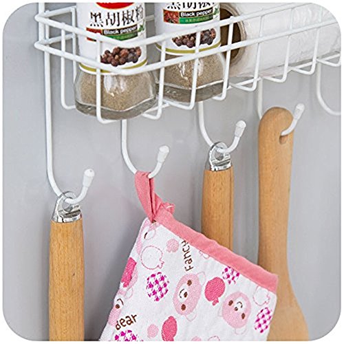 gossipboy 6 Etagen faltbar Eisen Draht Rack mit 4 starken Sauger gestärkt, entworfen zum Aufhängen auf der Kühlschrank, Küche Regal/Küche Organizer/Küche Storage Lösungen - 4
