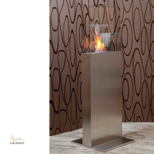Standkamin CATANIA, Bio-Ethanol Kamin, aus Edelstahl, LILIMO ® - 2