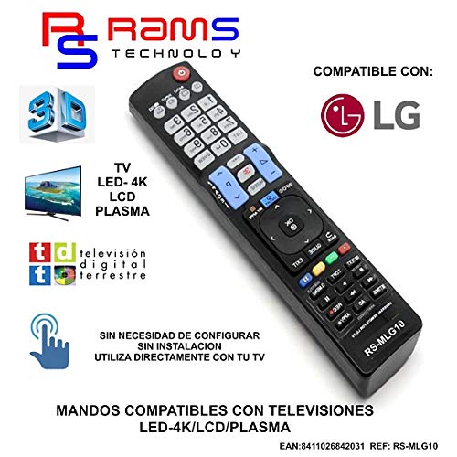 Rams Technology Mando a Distancia Compatible con TV LG
