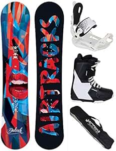 AIRTRACKS Snowboard Set - Planche ORBELUS Lady 140 - Fixations Master W S - SB Bag