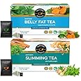 TEACURRY Belly Fat Tea & Slimming Tea Combo (1 Month Pack, 60 Tea Bags) - Supports With Flatter Tummy And Weight Management. - Fenugreek Tea, 120 G
