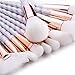 CDC® 10Pcs Unicorn Design Handle Shape Makeup Brushes Tools Set White Hair Synthetic Foundation Brush Eyeshadow Blusher with Diamond Bag