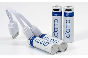 CLDP USB Rechargeable Batteries AA 1.5V 2600mWh | Type-C Fast Charging | Long-Life Li-Ion | 1000+ Cycles | LED Indicator | Eco-Friendly | 4 Pack Rechargeable Battery Set