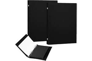 Dzmuero A5 Ring Binder - 2-Piece Set with 6 Rings for Covers & Loose Sheets (Black)