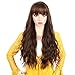 Produktbild ZYJFP Damen Perücke Lange Lockly Hair, Hochtemperatur Seide In der Luft Bangs Big Wave Roll Wig 26Zoll, Rose Intranet Halloween Karneval Rolle Spiel Wig,Brown