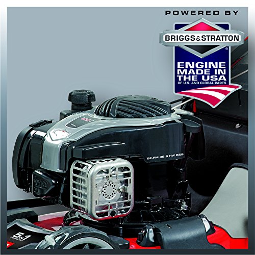 Einhell Benzin Rasenmäher GE-PM 48 S HW B&S (2 kW, 48 cm Schnittbreite, 75 l Fangsack, Hinterradantrieb, Mulchfunktion, Seitenauswurf, empfohlen bis 1600 m²) - 3