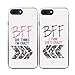Produktbild iPhone7 PLUS Hülle,TTOTT 2X Hülles Blumen bester Freund Paar Herbst neue Mode Passende BFF 2 Stück Sie ist/Ich bin verrückt weichen TPU Hülle Auto Stoß Abdeckung Hülle für iPhone7 Plus Fall 5.5''Zoll