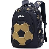 Morbuy Children's School Backpacks, Children's Backpack School Bag with Football Print Large Bags for Teenagers Girl Boy, Lap