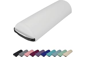 Vivezen - Traversin, coussin demi-rond 66 cm x 22 cm x 12 cm pour table de massage - Plusieurs coloris