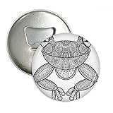 PINTURA pequeña rana verde redondo abridor de botellas nevera Imán Pins Badge botón regalo...