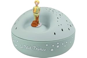 Trousselier - Der kleine Prinz Saint Exupery - Nachtlicht - ideales Geburtsgeschenk - Sternenprojektor mit Musik - Rotierende Figur - Batterien inklusive