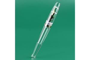 EROFA Majohn S5 - Penna stilografica in acrilico trasparente, pennino extra fine + due pennini aggiuntivi (pennino largo e piegato) contagocce