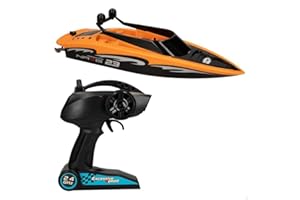 ColorBaby 47673 Bateau radiocommandé Racing Boat, 31 x 10 x 9 cm, télécommande, 6 Directions, fréquence 2,4 GHz, portée 35-40 m, Bateau RC, Jouets radiocommandés, Jouets pour Enfants, +4 Ans