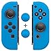 Produktbild Joy-Con Case Cover Gelschutz Hülle mit Daumengriffkappen (1 Paar / 4 Stück), Fosmon Anti Rutsch Silikon Schutzhülle Gel Protektoren Haut Abdeckung Fall L/R mit Daumenstock Joystick Griff Kappen für Nintendo Switch Joy Con Controller (Blau)