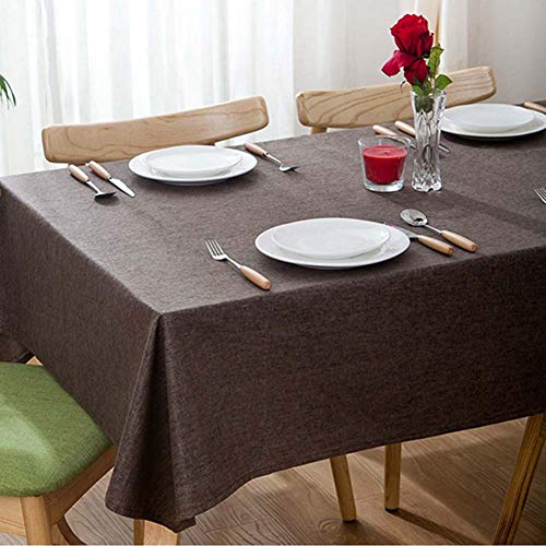 JITIAN Manteles De Lino Rectangulares SóLido Gris Beige Cubierta De Tabla PañOs De Mesa De Estilo NóRdico para La DecoracióN Casera Party Dining