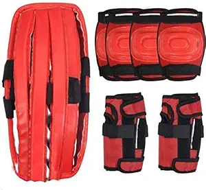 JASMINE Protective Skating Guard Kit for Kids | Skate + Cycling Protection Set | Multi Sport Gear for Children Age 5-16 Years | Set of 7 Pc | Helmet Elbow Guards Knee caps Hand Gloves 7 in 1 Medium Size