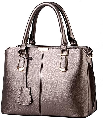 Hattie Women Casual PU Leather Square Handbag Messenger Shoulder Bag Totes Bronze