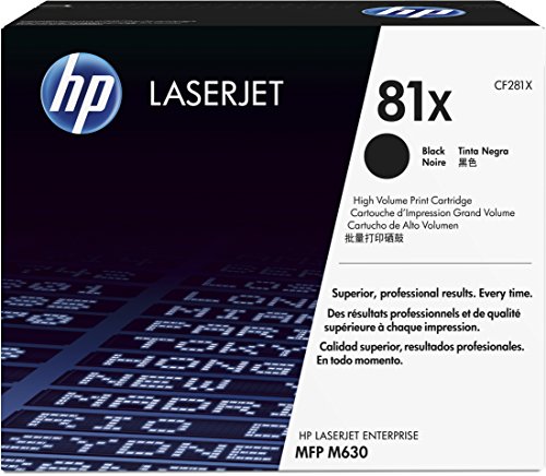 HP 81X (CF281X) Schwarz Original Toner mit hoher Reichweite für HP Laserjet Enterprise M605d, M606, Flow M630