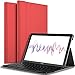 Produktbild IVSO Huawei MediaPad M5 10.8 Tastatur Hülle, [Deutsches QWERTZ-Layout] Keyboard Case, Ultradünn leicht SmartShell Ständer Schutzhülle mit magnetisch abnehmbar drahtloser Kabellose Tastatur für Huawei MediaPad M5 10.8 Pro / M5 10.8 Zoll 2018 Modell, Rot