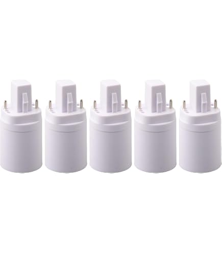 LIFKOME Adattatore G24Q A E27 – 3 Pezzi, Convertitore A 4 Pin, Resistente Al Calore Per Lampadari