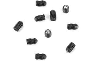 HILILAND 10 unids M4 tornillo rosca bola bola émbolos conjunto hexagonal bola bola émbolo émbolo resorte de acero(M4*6)
