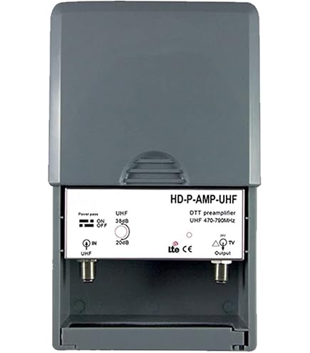 Amplificatore Antenna TV Da Palo Offel – UHF 23dB Regolabile 112dBuV 5G