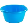 Acan Tradineur - Confezione da 2 carrelli in plastica multiuso con ruote e maniglia - 2 scomparti - Cesto organizer per prodotti per la pulizia, bagno, cucina, 27 x 19 x 46 cm, trasparente