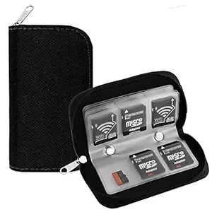 aCrafts Memory Card Case Pouch Zippered Storage Bag 24 Slots Holder for SD SDHC Micro SD Cards