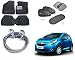 Auto Pearl Premium Quality Car Accessories Combo of Car Floor Foot Mats 3D Black. & Full Steel Towing Tow Cable 2000kgs 6mm Heavy Duty 4Mtr. & Premium Quality Car Auto Window Side Chipkoo Sunshade Curtains Black Set of 5 Pcs. RS.2133.00