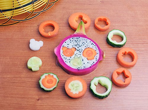 Makidar 12 Stück Edelstahl Gemüse, Obst, Gemüseschneider Mold Ausstechform Mold - 5