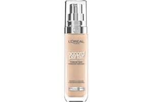 L'OREAL PARIS L'Oréal Paris - Fond de Teint Fluide - Hydratation 24H - Formule à l'Acide Hyaluronique - Tous les Types de Peaux - Accord Parfait - Teinte : Beige Rosé (3.R) - 30 ml