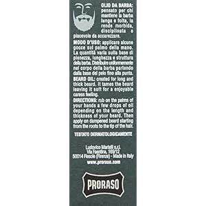 Proraso Beard Oil Cypress & Vetyver, 30ml, Scented Beard Softener for Men Softens and Protects Long, Bristly Beards… - Image 3