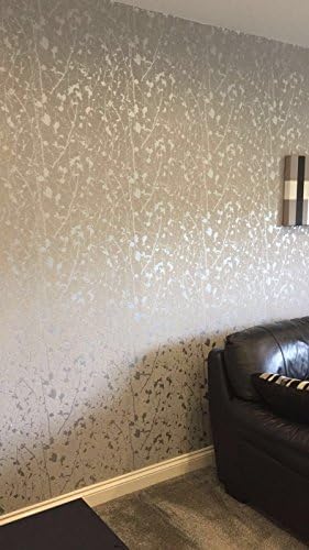 Luxury Furnishings Warm Grey Fabric Viscose Rayon Wallpaper Covering for Home, Bedroom & Wall Decoration - (10 cm x 10 cm (Sample))|Modern Designer Wall Paper |