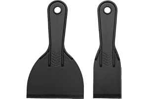 WOLMIK Spackelskrapeset – 2 st set med spackelskrapor, färgskrapverktyg, puttyfyllningsskrapa för spackling, lappning, dekale