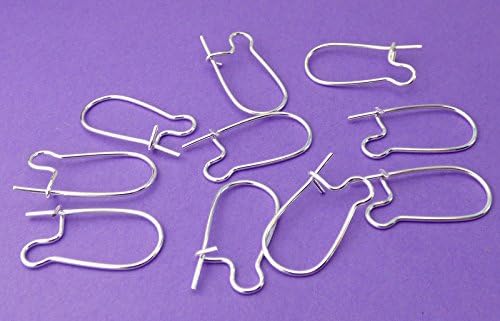 New Silver Plated Brass 18mm Long 21 gauge Kidney Ear wires 4 pairs