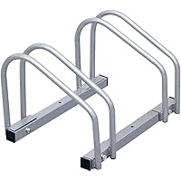 wolketon Fahrradständer Für 2 Fahrräder Boden- und Wandmontage Stahl verzinkt, 41 x 32 x 26 cm