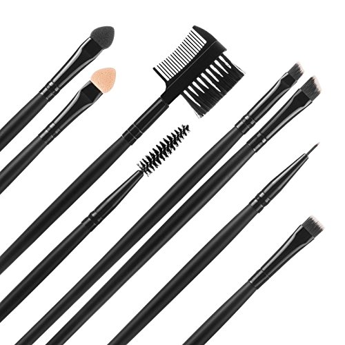 Savisto Professionelles 32 Teile Make Up Pinsel Set mit luxeriöser Leder Effekt Tragetasche & stilvoller Geschenkschachtel - 8