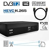 Crypto Redi 270PH DVBT2 Receiver Antennenempfang (Dachantenne, Innenantenne) für öffentliche Sender, mit HDMI Kabel 1M