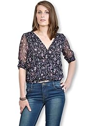 Camisa Mujer Lavand mango larga con capucha Fin de Collection