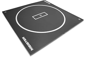 Meister FlexFloor Wrestling Mat - 10ft x 10ft Roll-Up Pro Training Mat for Home & Gym